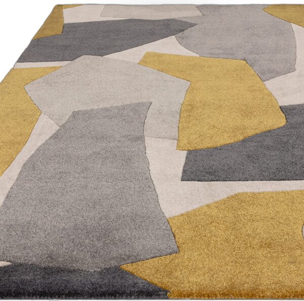 Oker žuti/sivi ručno rađen tepih od recikliranih vlakna 160x230 cm Romy – Asiatic Carpets