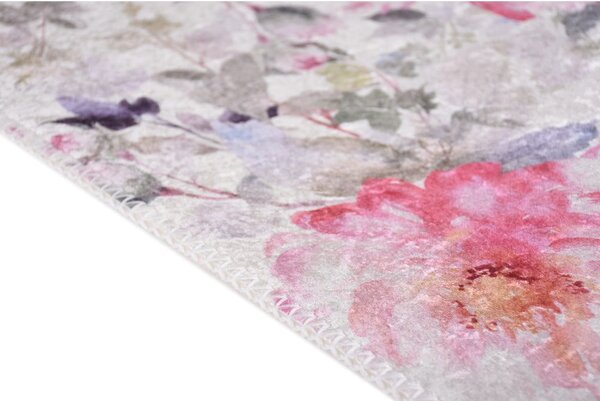 Ružičasti/boje slonovače periv tepih 80x150 cm Pink Garden – Vitaus