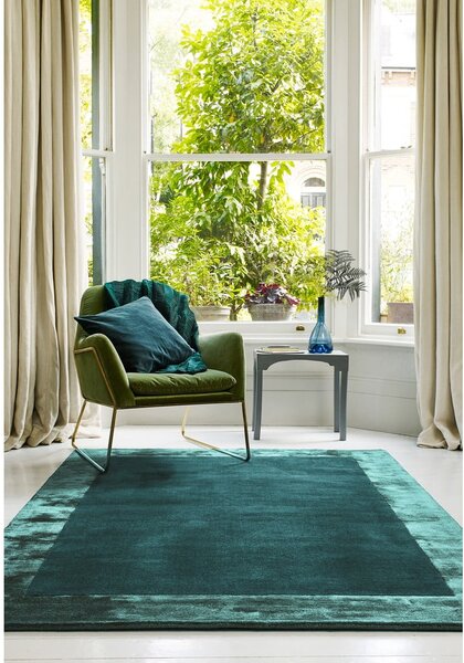 Petrolej zeleni ručno rađen tepih od mješavine vune 160x230 cm Ascot – Asiatic Carpets