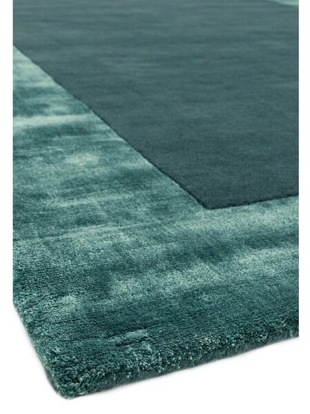 Petrolej zeleni ručno rađen tepih od mješavine vune 160x230 cm Ascot – Asiatic Carpets