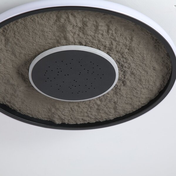 Searchlight Lumadisc LED stropna svjetiljka, efekt zvijezde, crna, Ø 41 cm, prigušiva, Crno, Dnevni boravak/blagovaonica, Metal