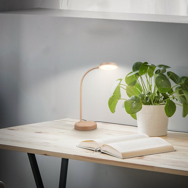 Briloner Megg LED stolna lampa, bež, metalna, s prigušivačem, 3000 K, prigušiva, Bež, Dnevni boravak/blagovaonica, Metal