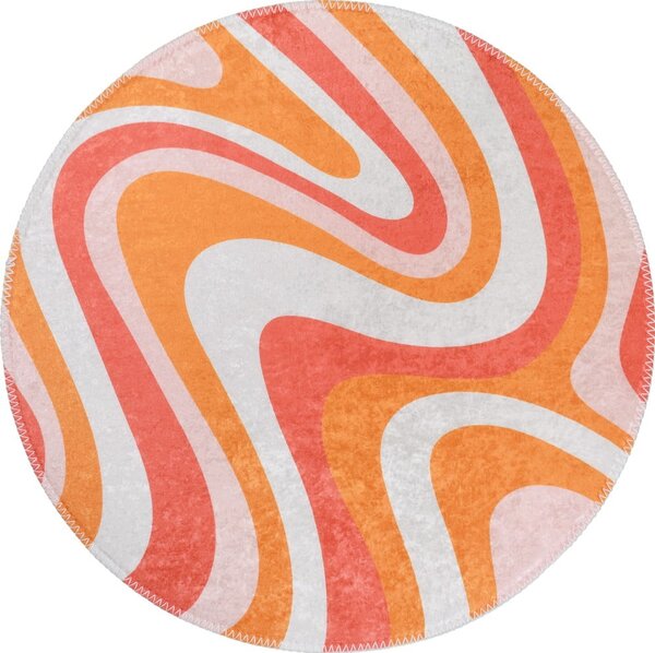 Narančasti periv okrugao tepih ø 100 cm Colors of Joy – Vitaus