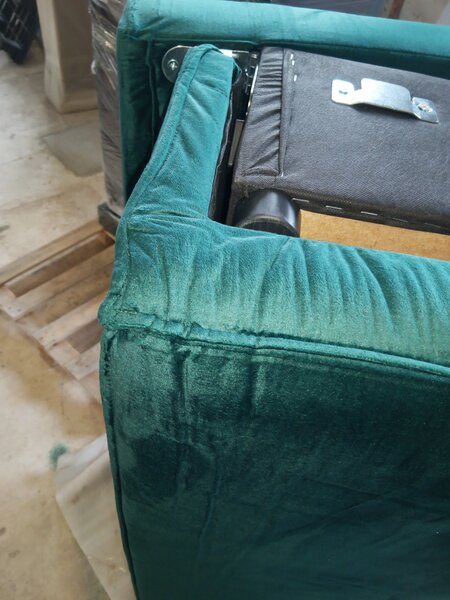 POPUST Tamnozelena rasklopiva kutna sofa CAVELO, obostrana II. kvaliteta