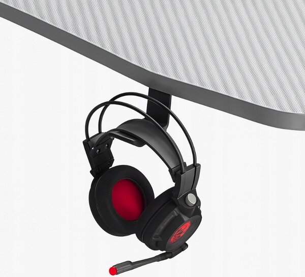 Bijeli gaming PC stol s RGB LED rasvjetom Šírka: 120 cm