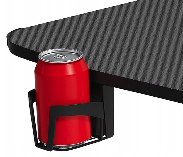 Crno-crveni stol za igranje, PC stol s RGB LED rasvjetom Šírka: 120 cm