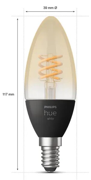 Philips Hue LED ŽARULJA 2xE14/4.5W Candle 2100K 300 Lumen 8719514302211