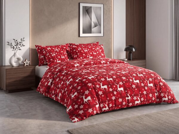 Posteljina od mikrovlakana VELVET CHRISTMAS crvena Dimenzije posteljine: 70 x 80 cm | 140 x 200 cm