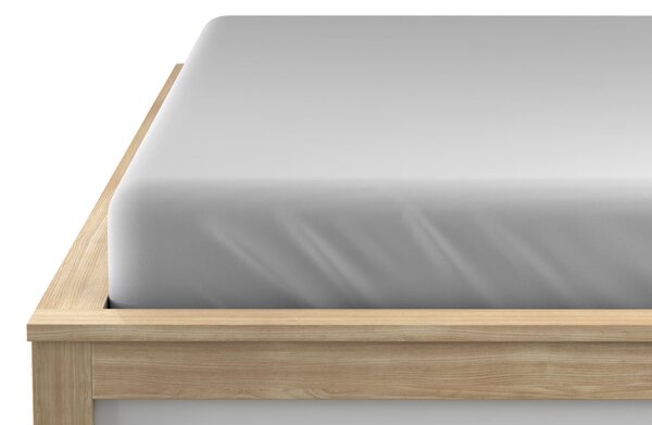 Rastezljiva plahta od mikrovlakana svijetlosiva 90 x 200 cm