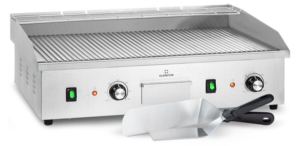 Klarstein Grillmeile 4400, električni roštilj, Plancha, 2x2200W, ploča za roštilj od nehrđajućeg čelika