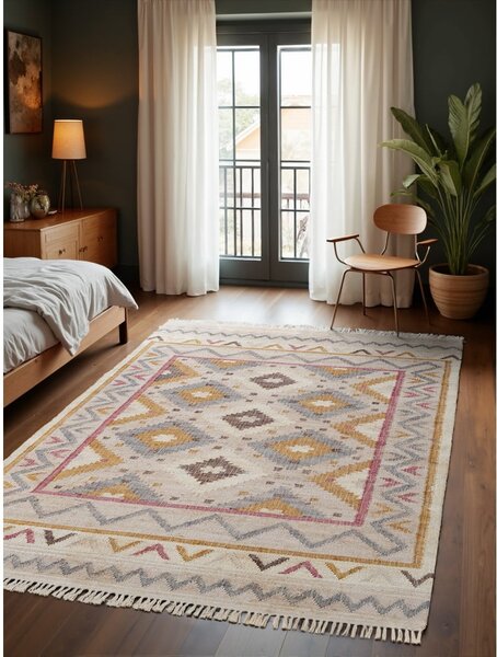 Krem ručno rađen juten tepih 120x170 cm Roya Imani – Elle Decoration