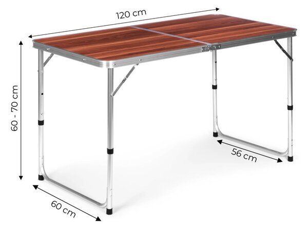 Sklopivi ugostiteljski stol 120 x 60 cm sa imitacijom drveta