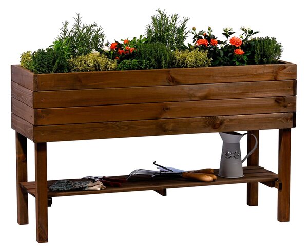 ATMOWOOD Drvena gredica s policom 117 x 40 x 70 cm