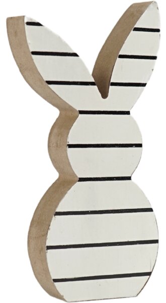 Uskršnji drveni zec WHITE BUNNY 14 cm bijeli
