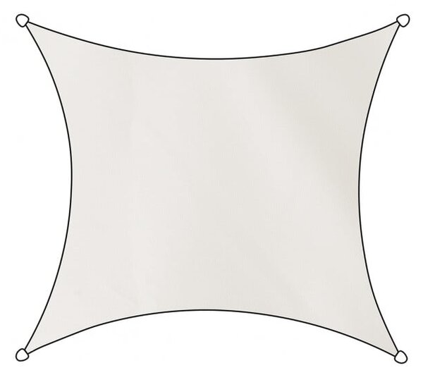 Bijelo kvadratno jedro za zaštitu od sunca Livin' Outdoor Como, 3,6 x 3,6 m