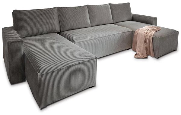 Kutna garnitura u obliku slova U SMART COSARO 295x140 cm, siva