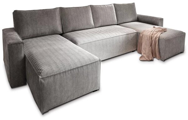 Kutna garnitura u obliku slova U SMART COSARO 295x140 cm, svjetlosiva