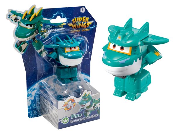 SUPER WINGS figura transform a bots Tino 5 cm