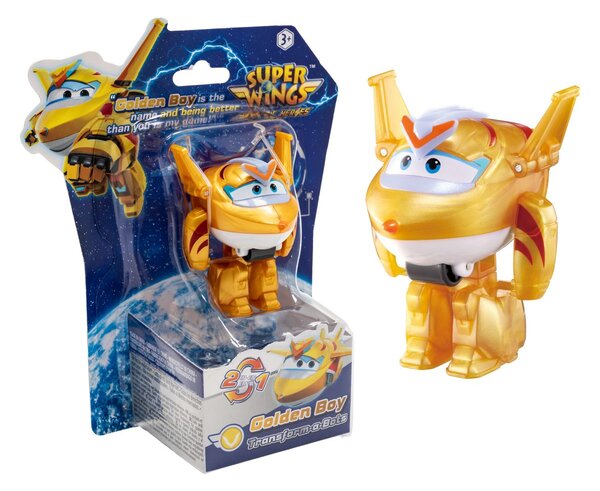 SUPER WINGS figura transform a bots Golden boy 5 cm