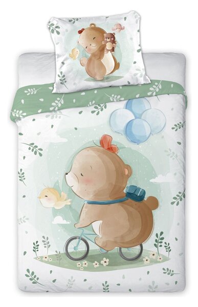 FARO posteljina 2 djelna Cuddles white/green