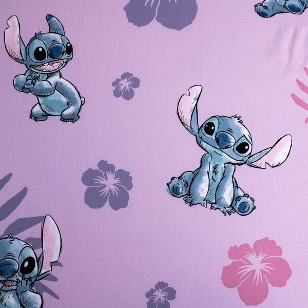Pamučna dječja plahta s gumom za krevet za jednu osobu 90x200 cm Lilo and Stitch – Jerry Fabrics