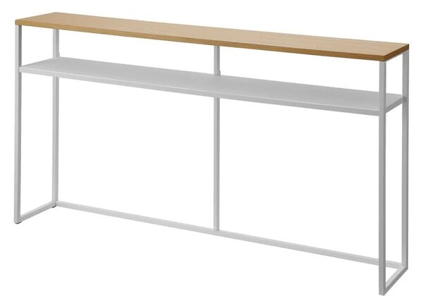 Bijeli/svjetlo smeđi pomoćni stol u dekoru jasena 20,5x126 cm Tower – YAMAZAKI