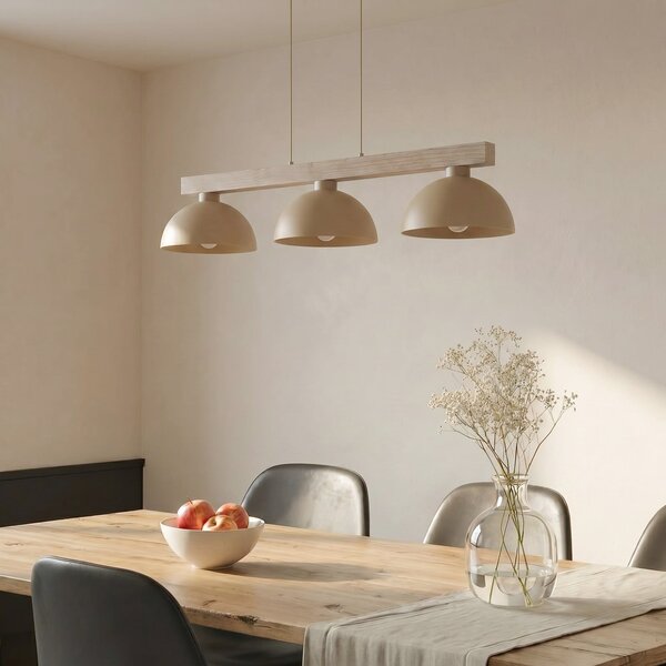 Viseće Svjetiljka TK Lighting, Oslo, prigušiv, Bež, Dnevna soba, Metal, Moderan
