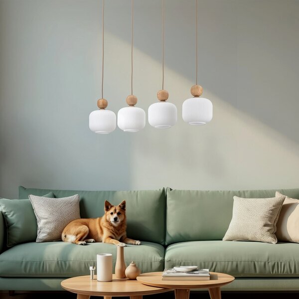Viseće Svjetiljka TK Lighting, Ballo, prigušiv, Bež, Dnevna soba, Staklo