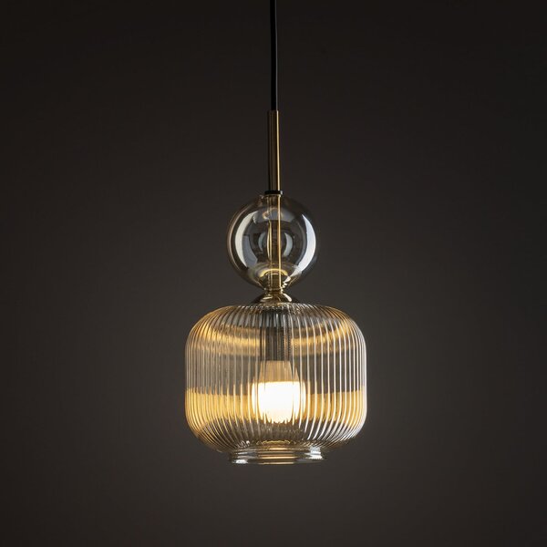 Viseće Svjetiljka TK Lighting, Sophia, prigušiv, Sivo, Dnevna soba, Staklo, Moderan