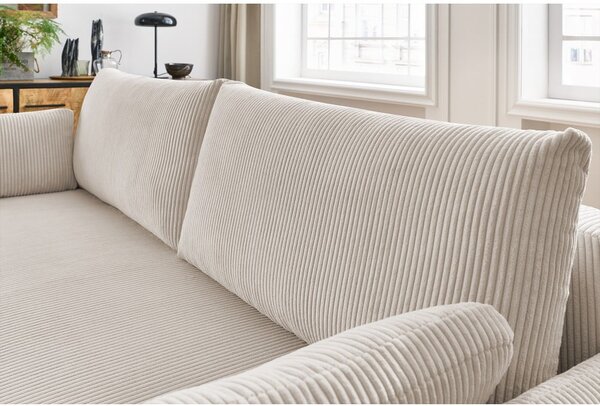 Bež sklopiva sofa od samta 211 cm Marcel – Bobochic Paris