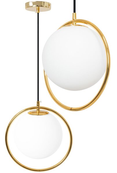 TOOLIGHT Stropna viseća svjetiljka Staklena kugla bijelo zlato APP430-1CP