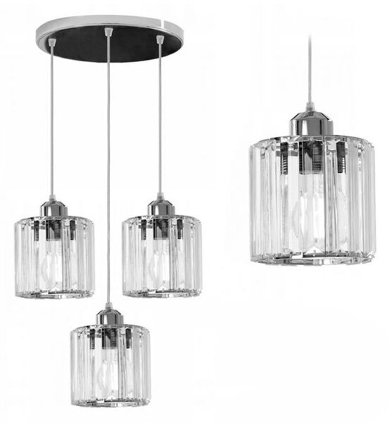 TOOLIGHT Kristalna stropna svjetiljka Silver APP510-3CPR