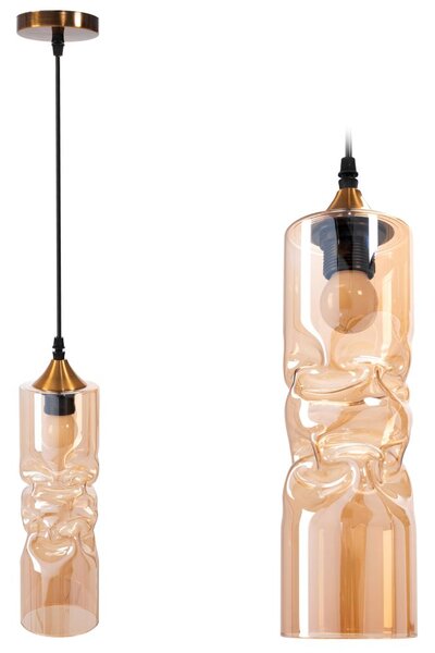 TOOLIGHT Viseća staklena stropna svjetiljka APP901-1CP zlatna