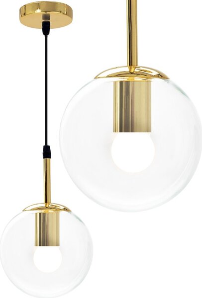 TOOLIGHT Stropna viseća svjetiljka Staklena kugla Zlato APP686-1CP