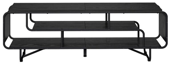 TV stalak 140 x 36 x 45 cm Crni hrast Konstruirano drvo - Crni hrast 140 x 36 x 45 cm