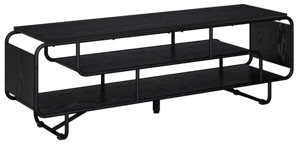 TV stalak 140 x 36 x 45 cm Crni hrast Konstruirano drvo - Crni hrast 140 x 36 x 45 cm