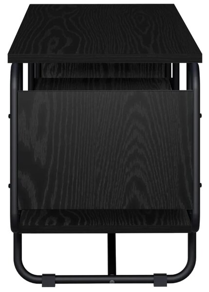 TV stalak 140 x 36 x 45 cm Crni hrast Konstruirano drvo - Crni hrast 140 x 36 x 45 cm
