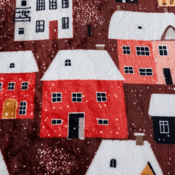 Mikropliš deka SNOWY VILLAGE, šarena Dimenzije: 150 x 200 cm