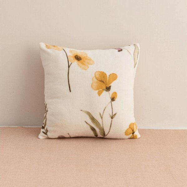 Obostrana jastučnica DUO SENSE WILDELLA 45x45 cm mikropliš/flanel, krem boja