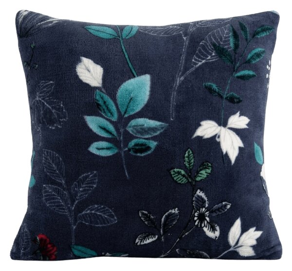 Obostrana jastučnica DUO SENSE NOCTIFLORA 45x45 cm mikropliš/flanel, tamno plava