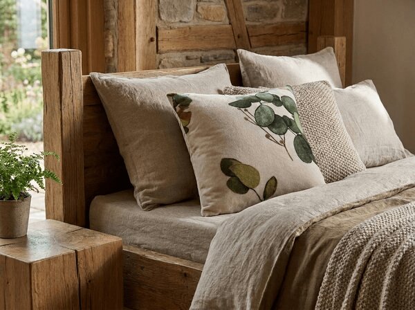 Dvostrana jastučnica DUO SENSE EUCALIA 45x45 cm mikropliš/flanel, raznobojno