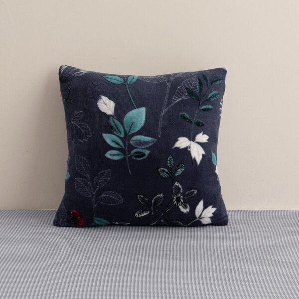 Obostrana jastučnica DUO SENSE NOCTIFLORA 45x45 cm mikropliš/flanel, tamno plava