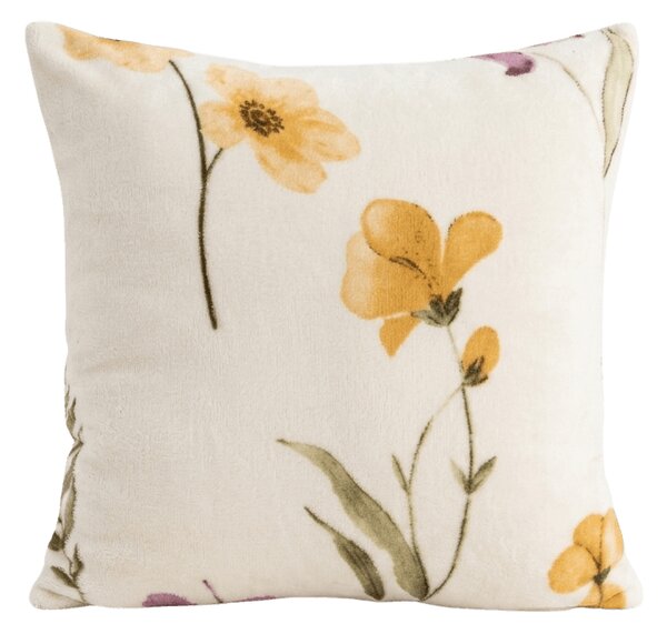 Obostrana jastučnica DUO SENSE WILDELLA 45x45 cm mikropliš/flanel, krem boja