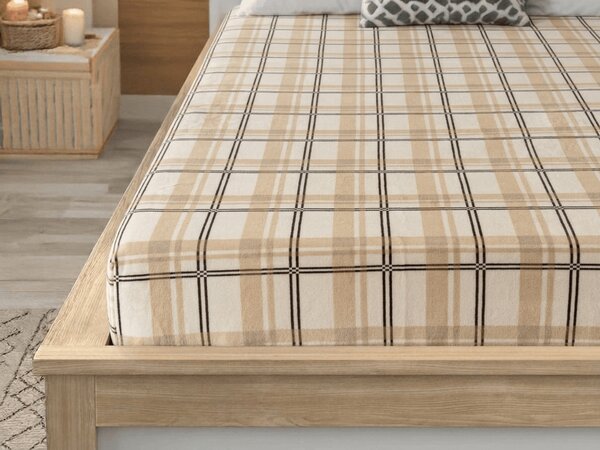 Plahta od mikropliša PLAID 160x200 cm kremasta