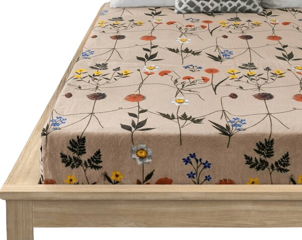 Plahta od mikroplyša HERBAR 90x200 cm bež
