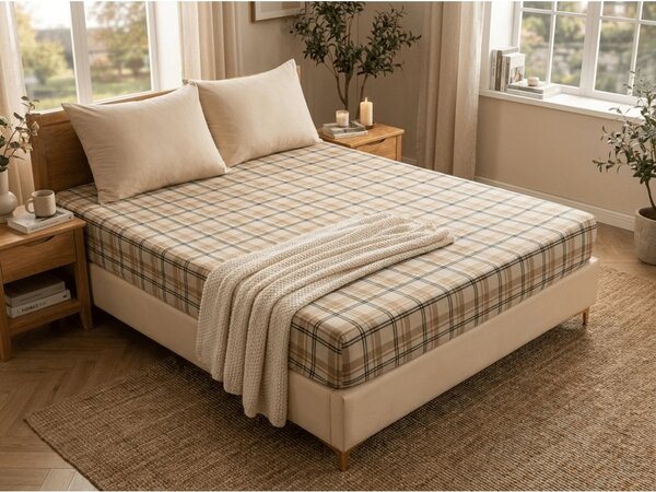 Plahta od mikroplyša PLAID 90x200 cm krem boje