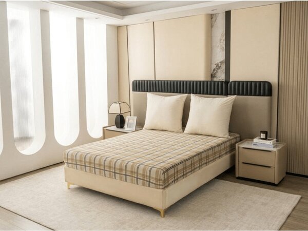 Plahta od mikroplyša PLAID 90x200 cm krem boje