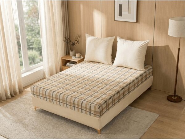 Plahta od mikroplyša PLAID 90x200 cm krem boje