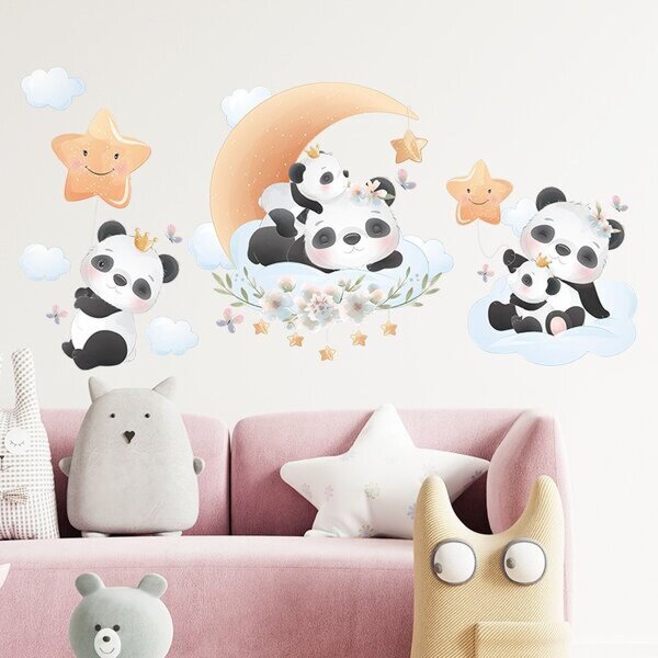 Zidna naljepnica Panda family