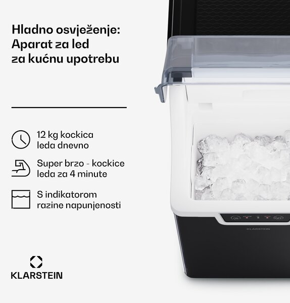 Klarstein Stroj za pravljenje kockica leda Wallberg Nugget Ice Maker